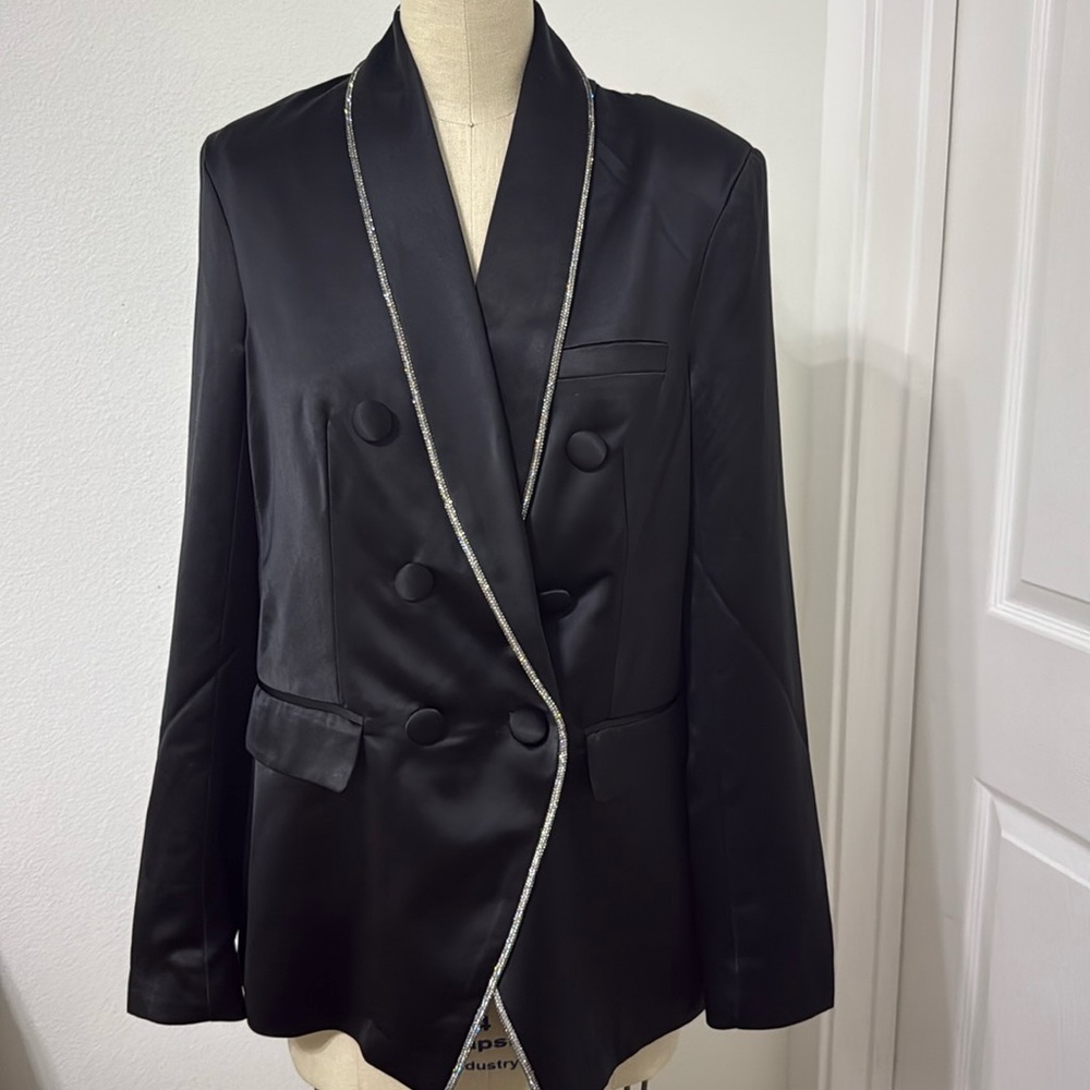 Jason Wu Satin Sequin Detail Jacket NEW